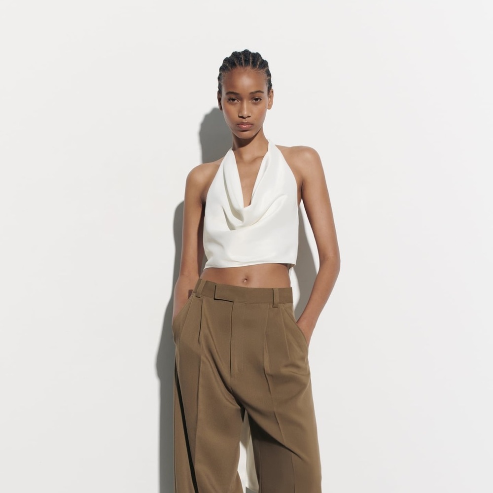 Draped halter top. Zara. Like new